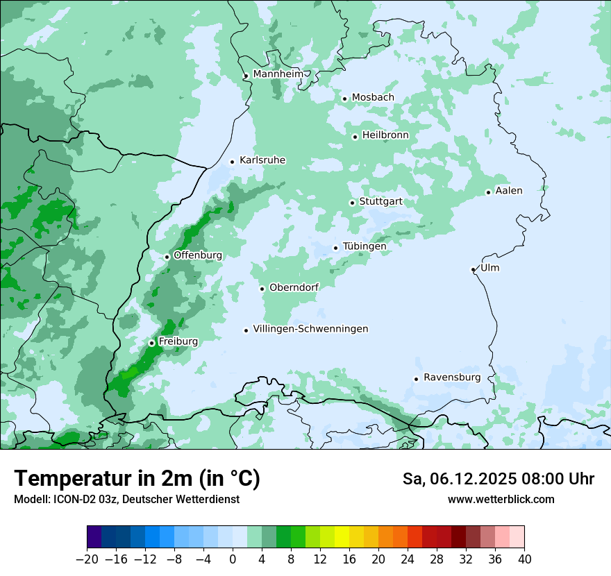 Modellkarten Temperatur