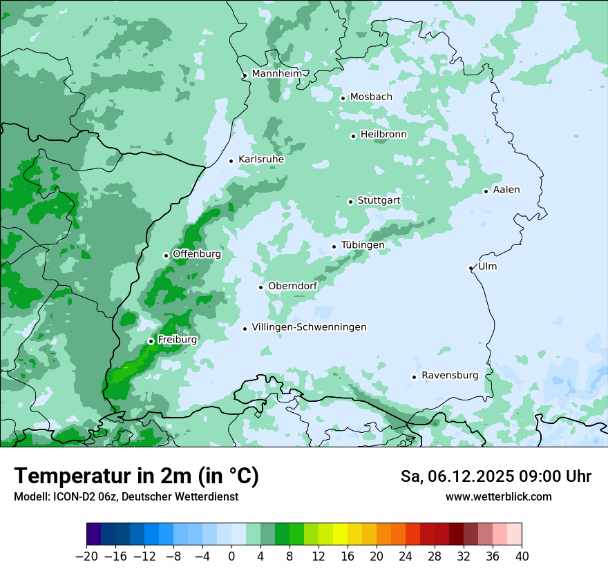 Modellkarten Temperatur