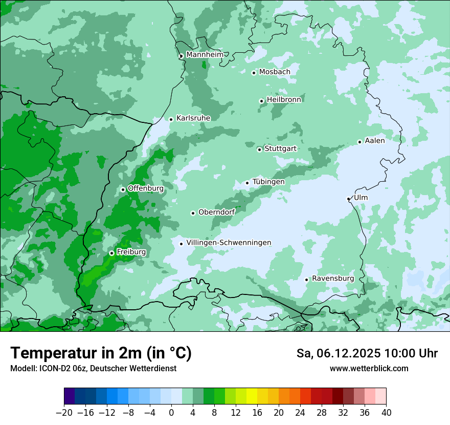 Modellkarten Temperatur