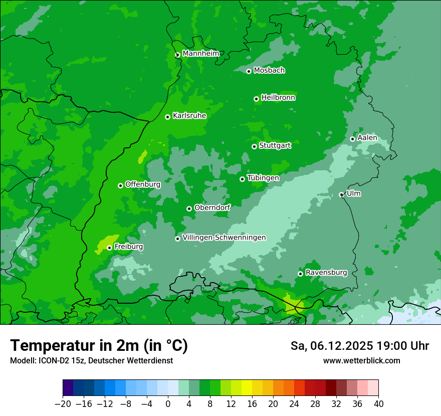Modellkarten Temperatur