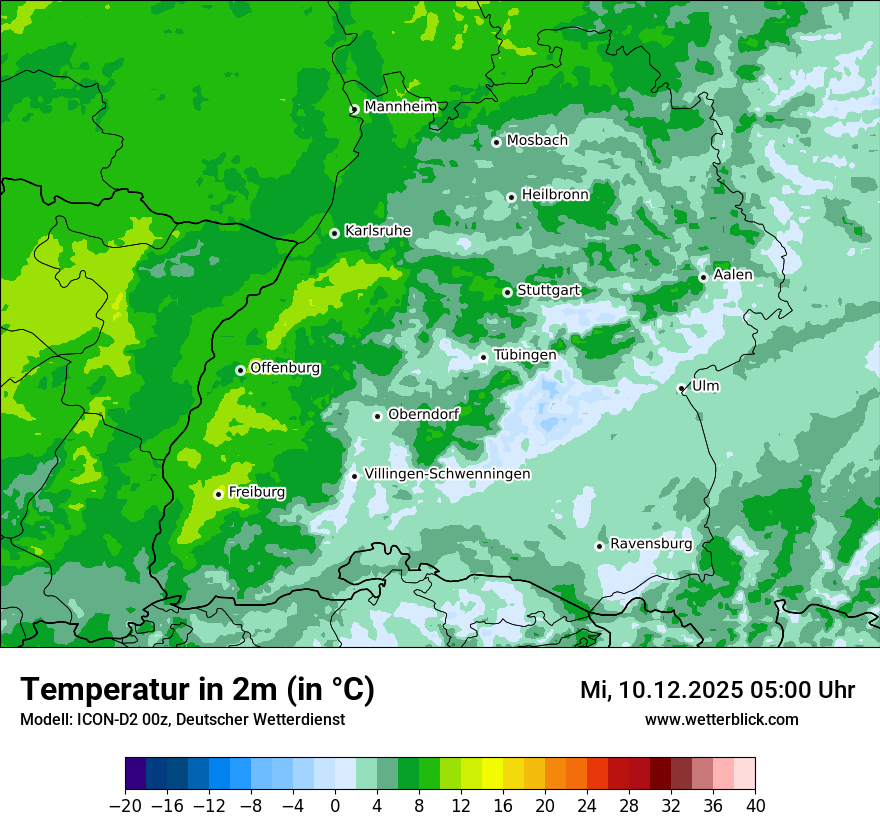 Modellkarten Temperatur