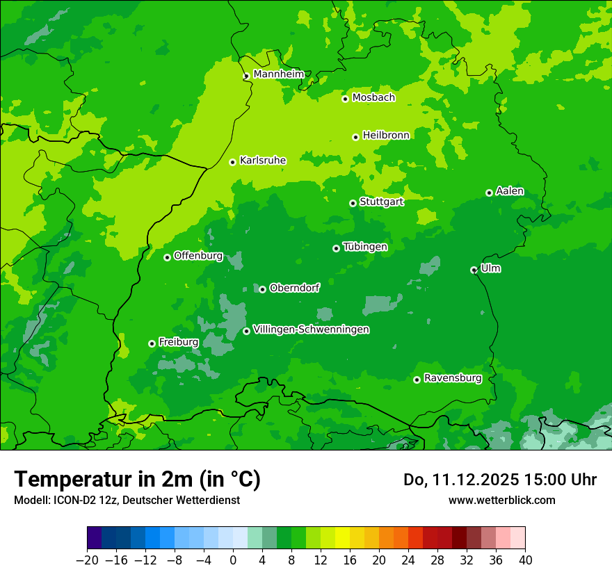 Modellkarten Temperatur