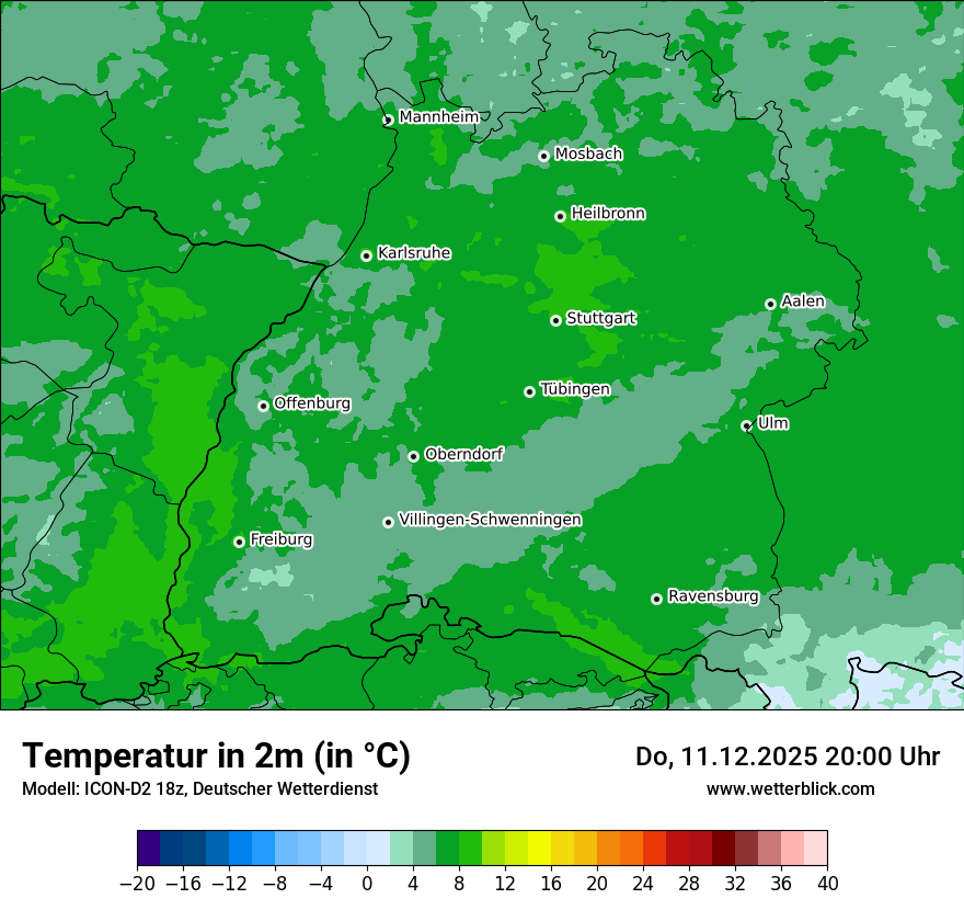Modellkarten Temperatur