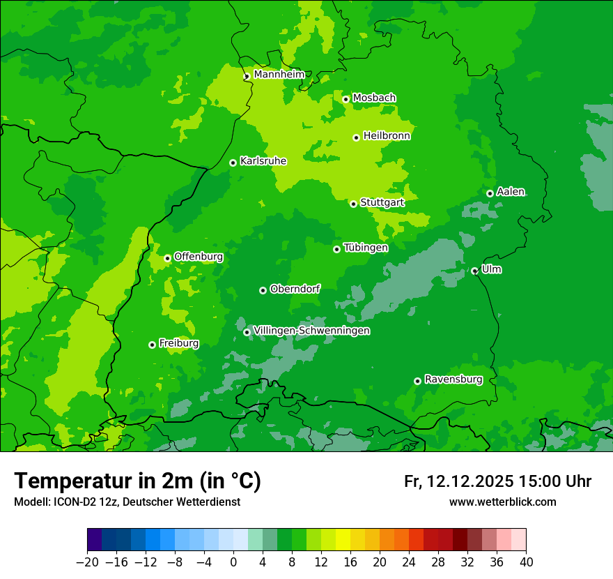 Modellkarten Temperatur