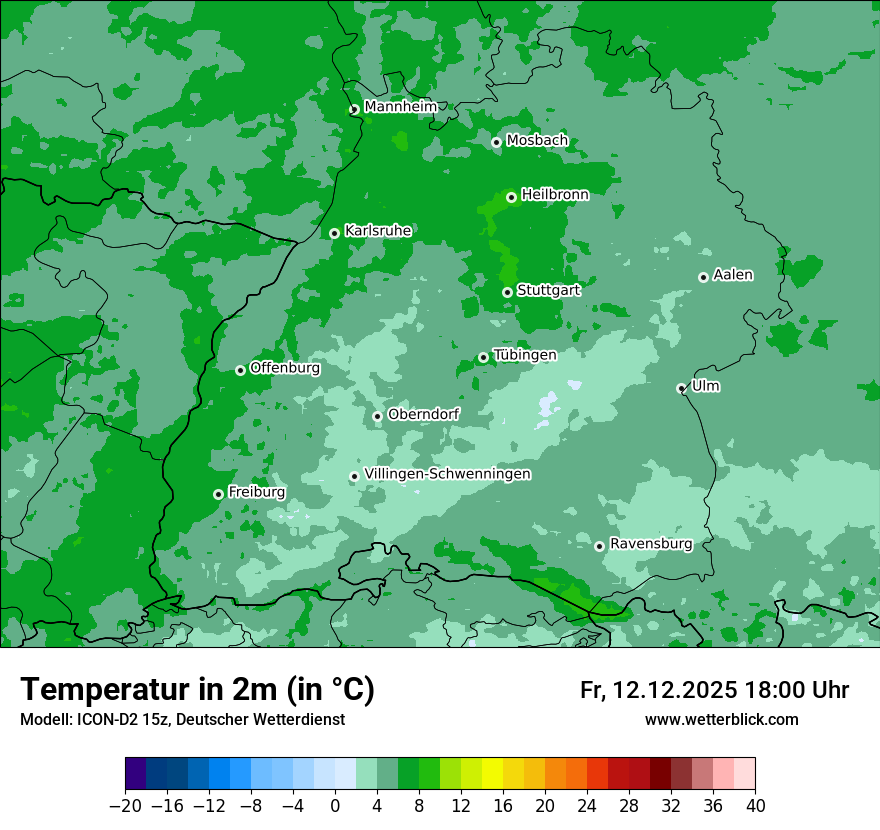 Modellkarten Temperatur