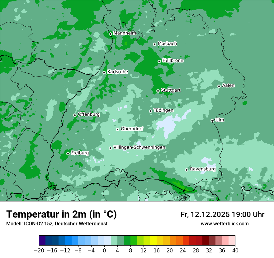 Modellkarten Temperatur