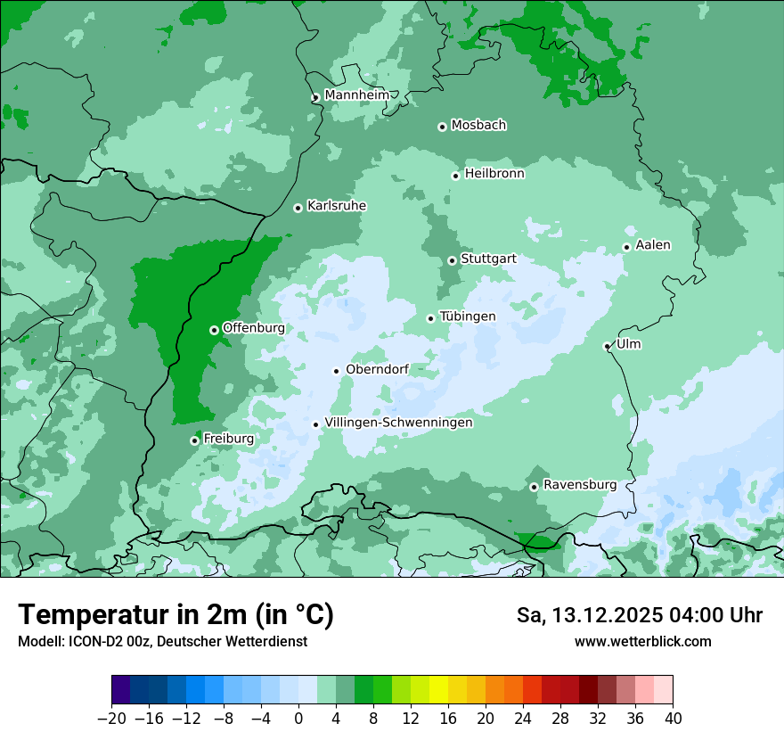 Modellkarten Temperatur