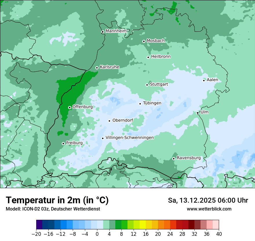 Modellkarten Temperatur