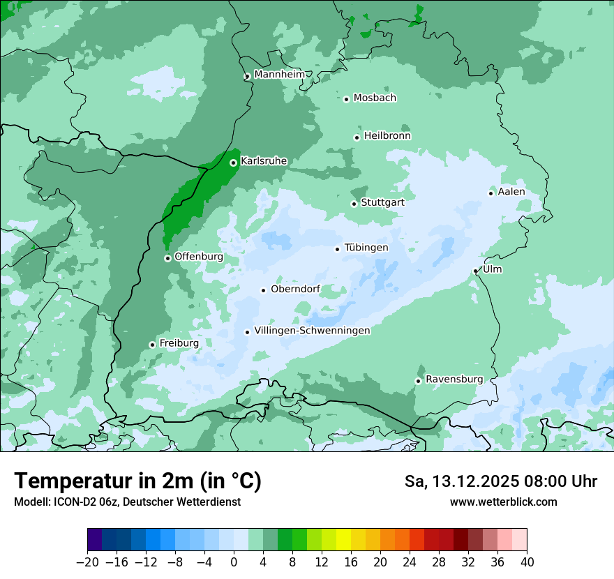 Modellkarten Temperatur