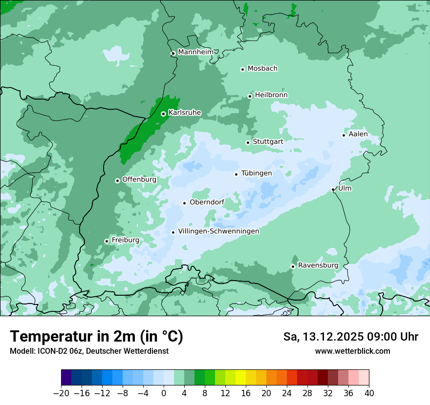 Modellkarten Temperatur