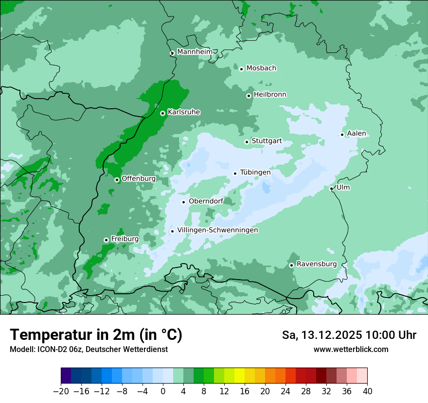 Modellkarten Temperatur