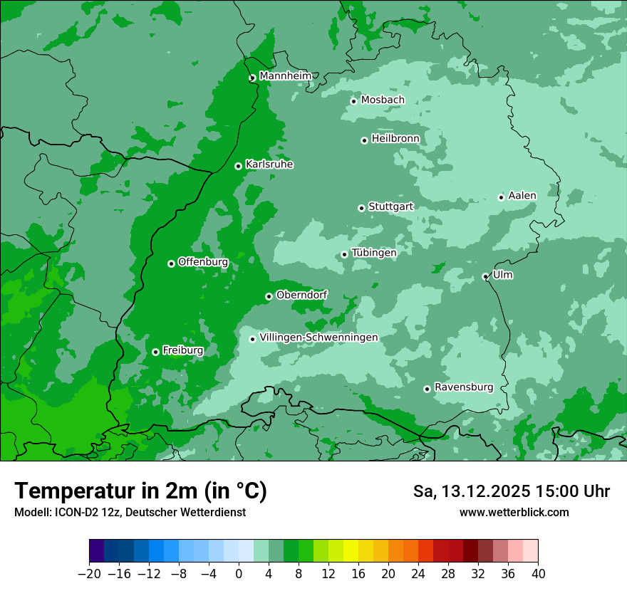 Modellkarten Temperatur