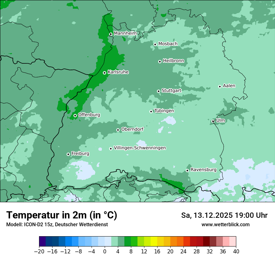 Modellkarten Temperatur