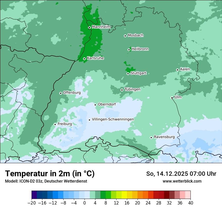 Modellkarten Temperatur