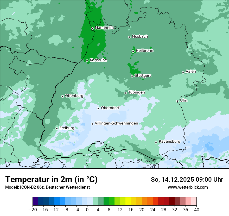 Modellkarten Temperatur