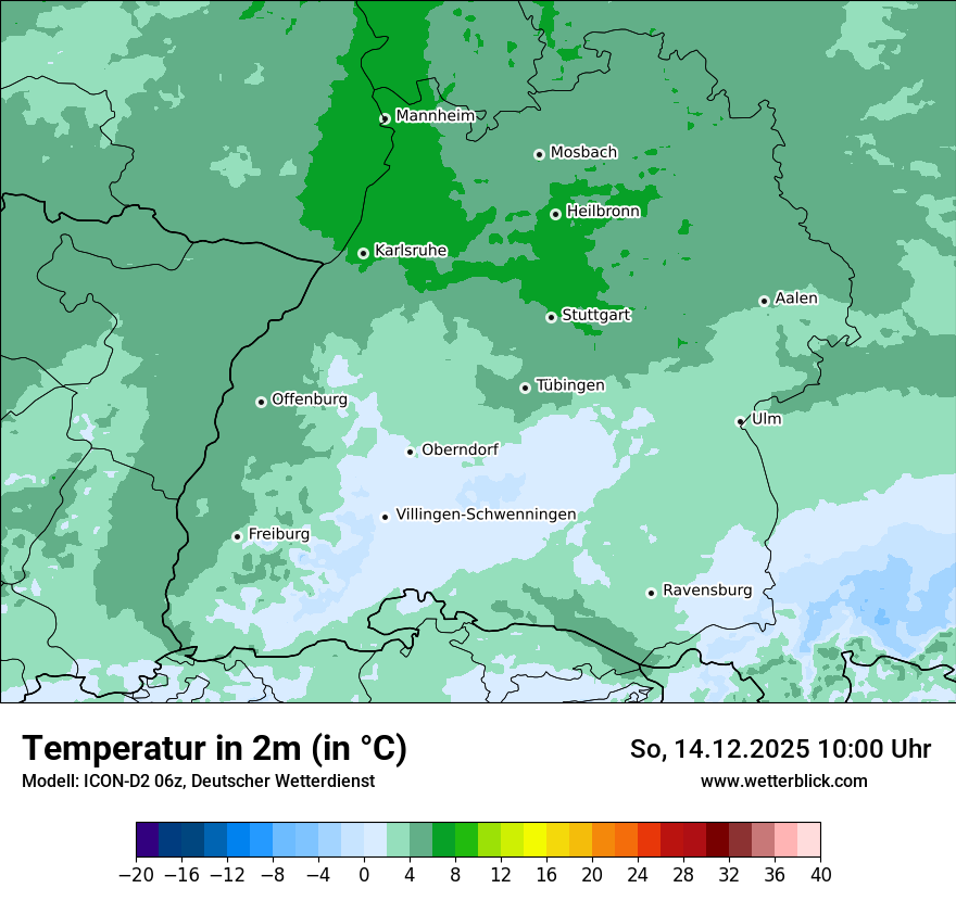 Modellkarten Temperatur