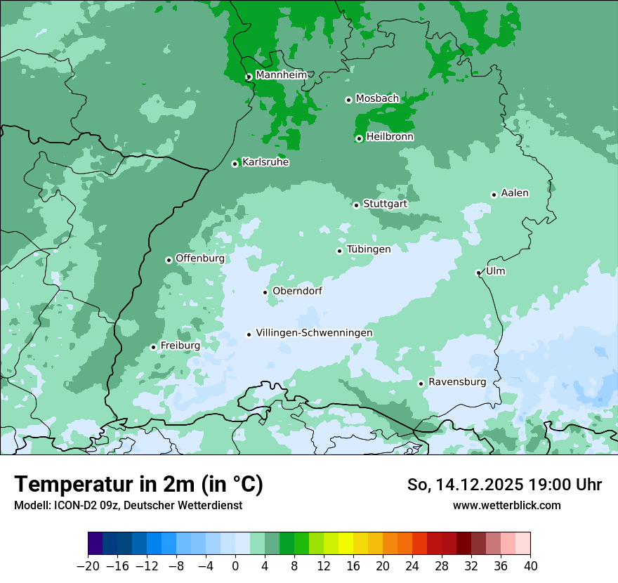 Modellkarten Temperatur