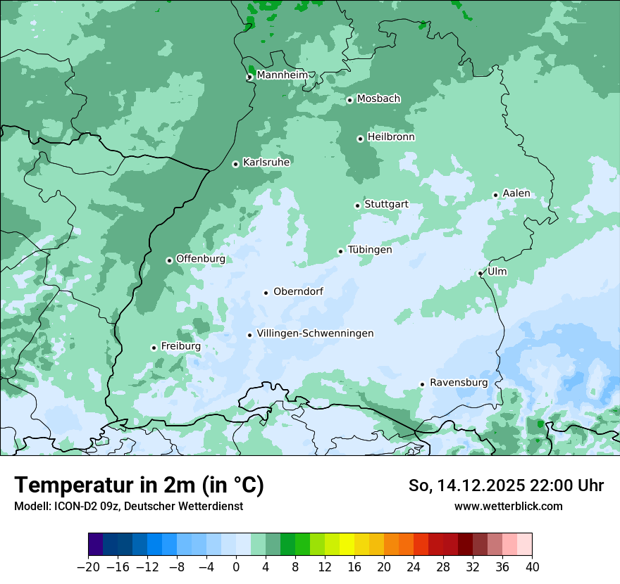 Modellkarten Temperatur