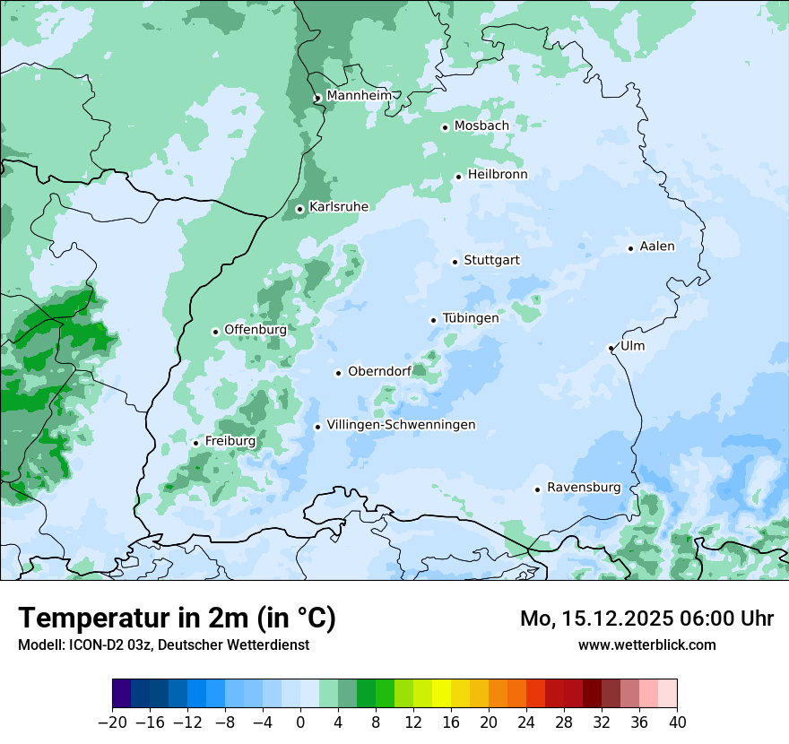 Modellkarten Temperatur