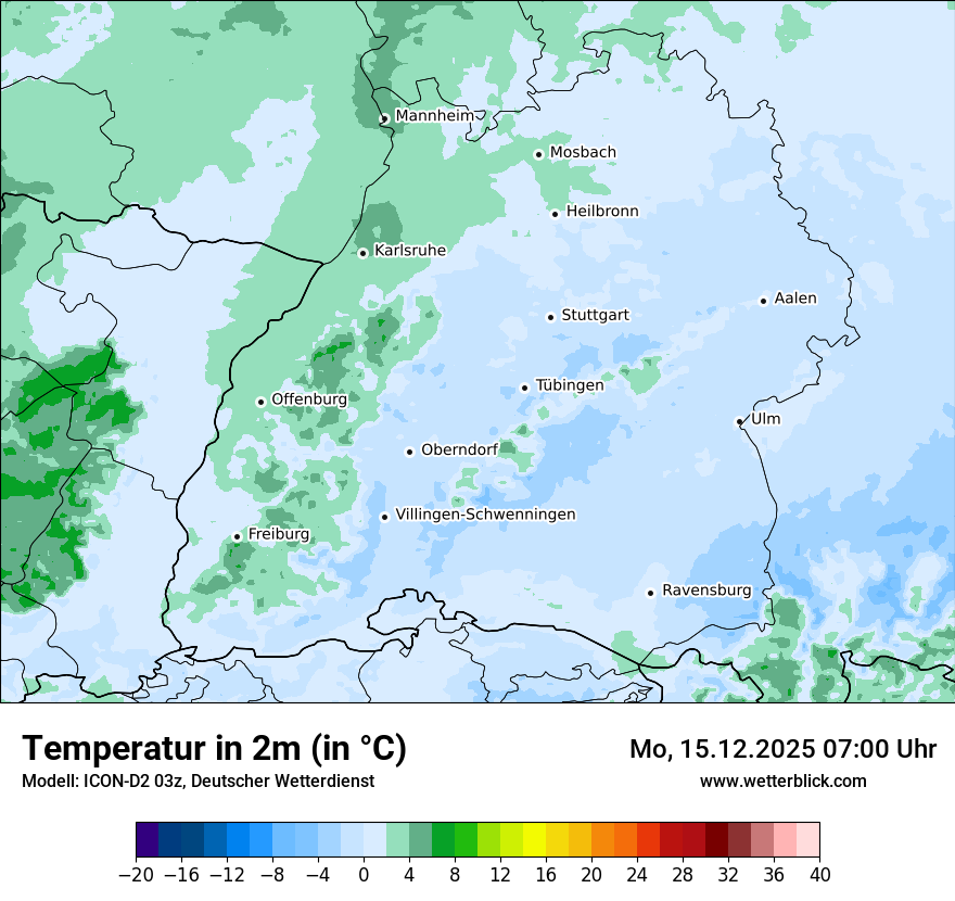 Modellkarten Temperatur