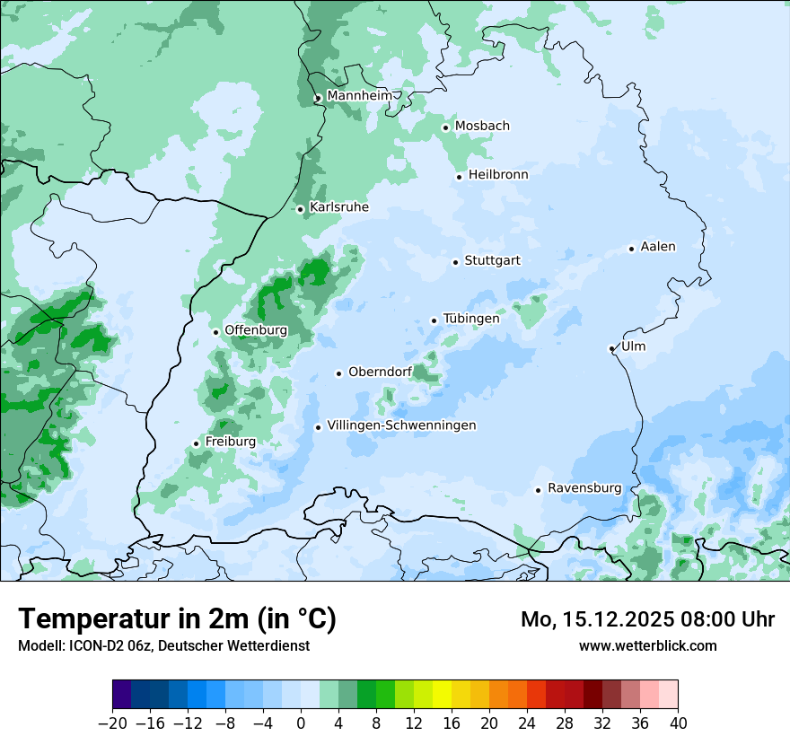 Modellkarten Temperatur
