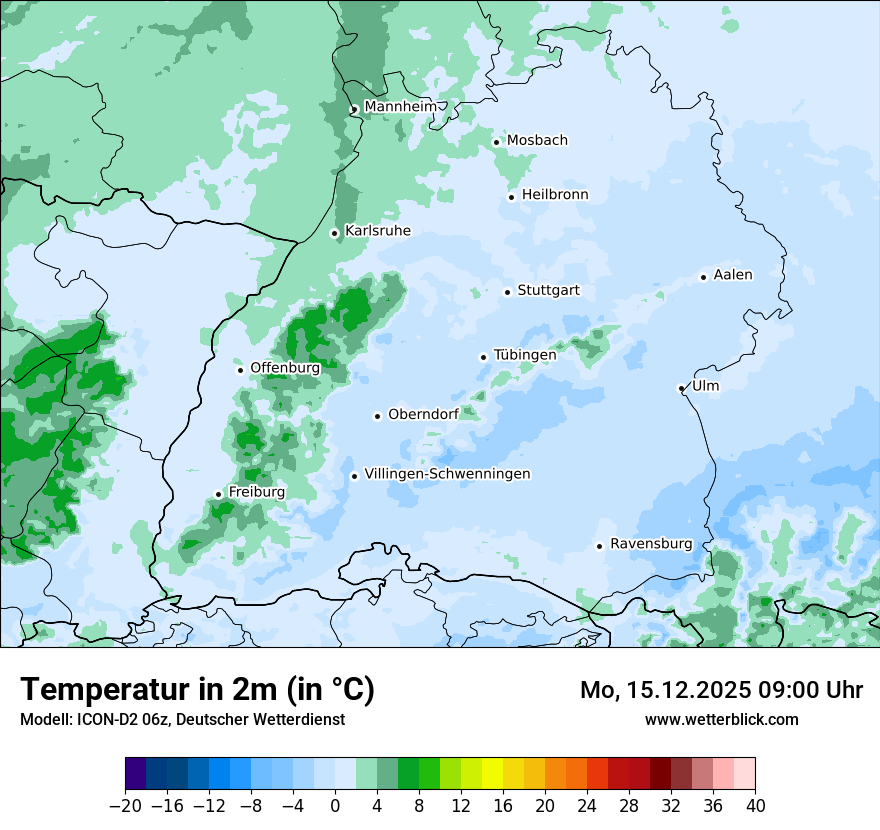 Modellkarten Temperatur