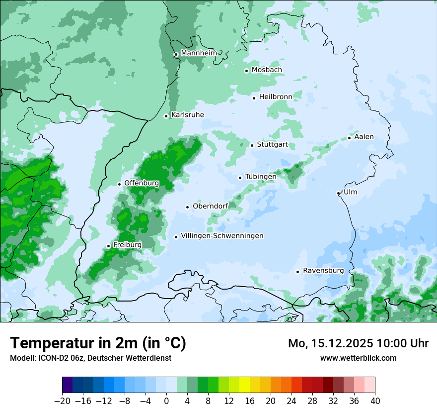 Modellkarten Temperatur