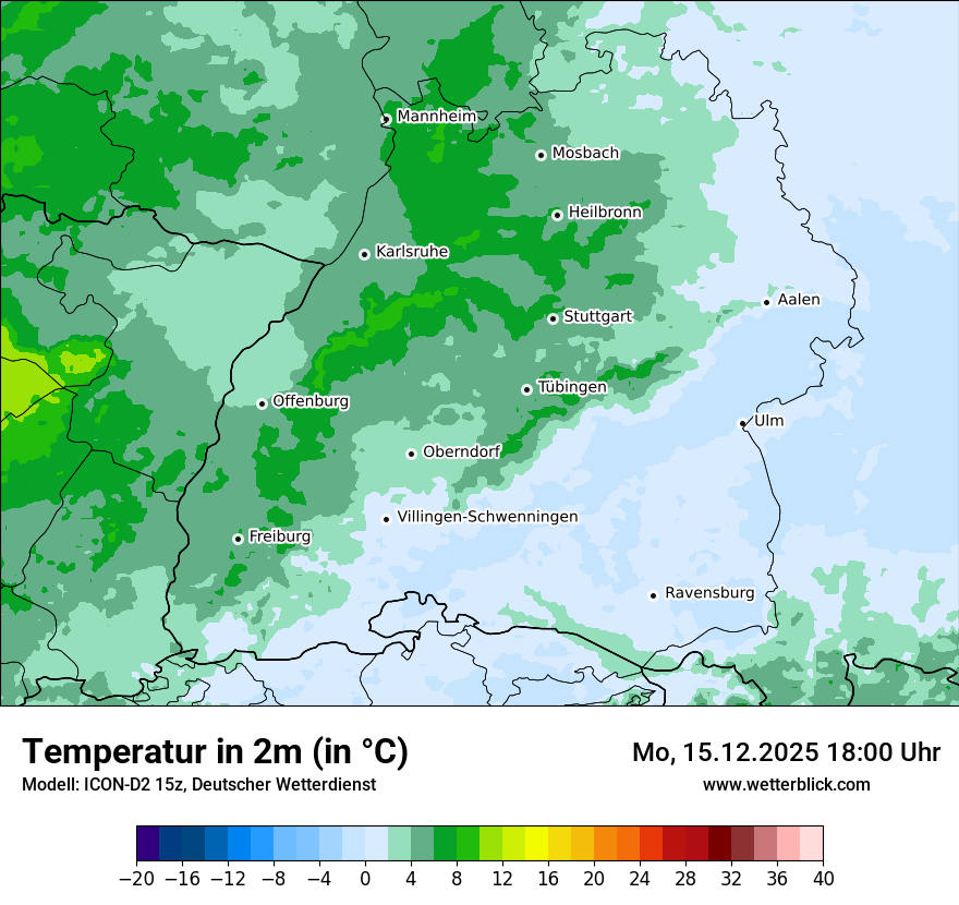 Modellkarten Temperatur