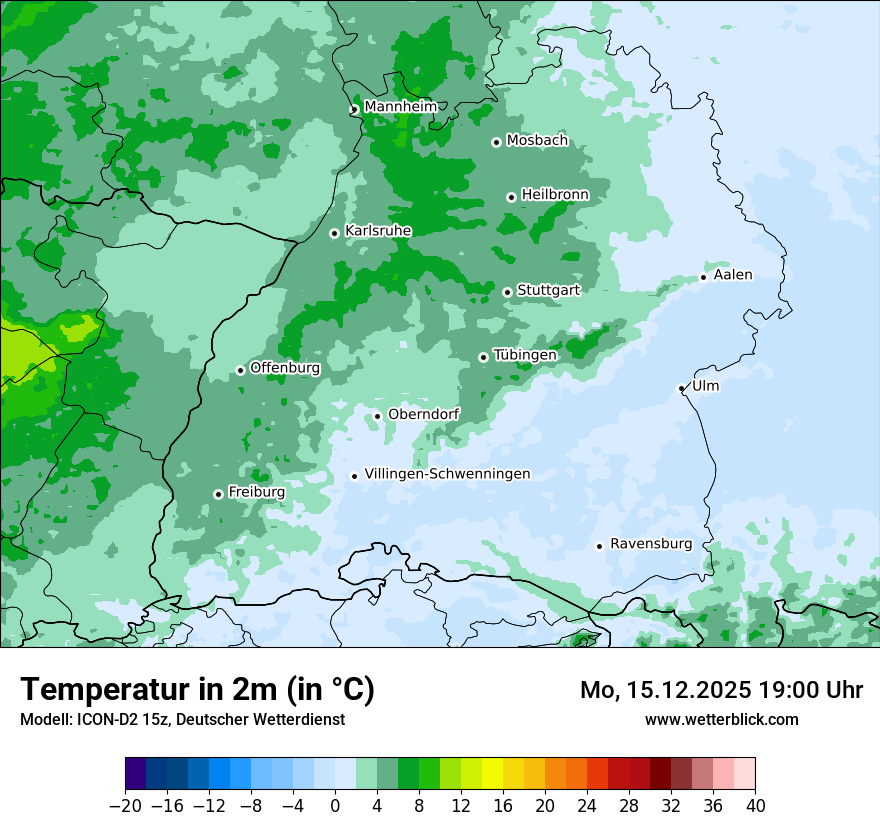 Modellkarten Temperatur
