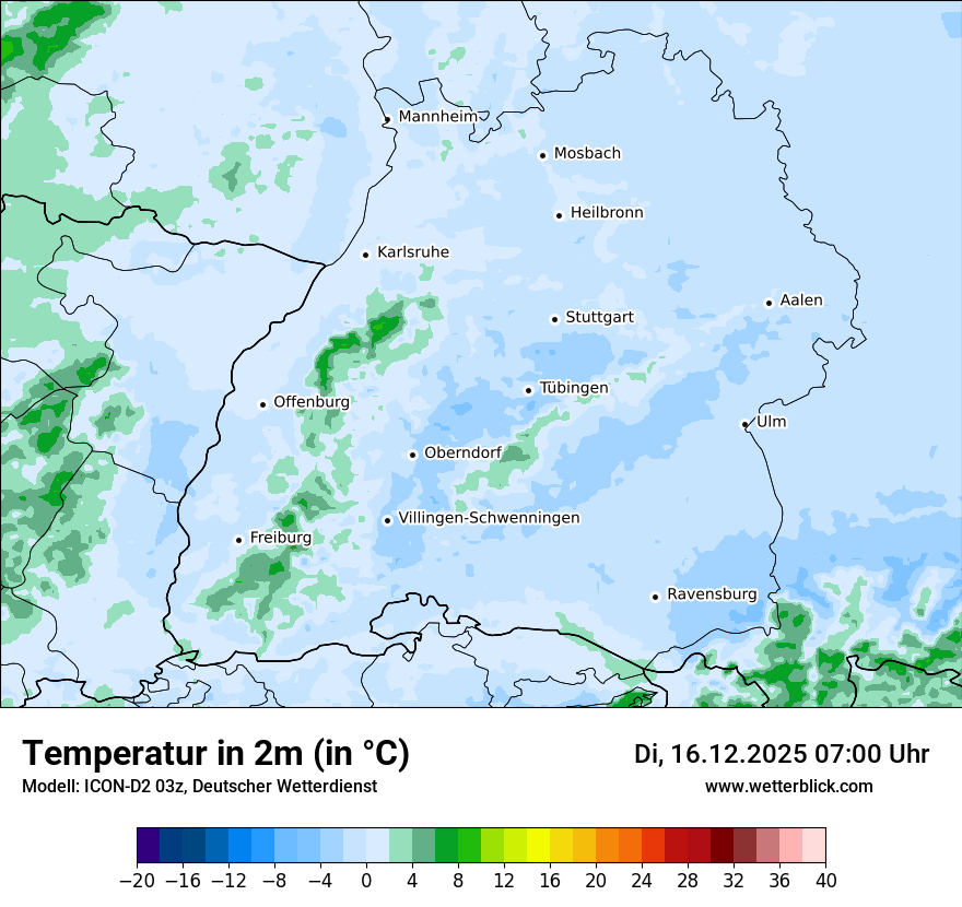 Modellkarten Temperatur