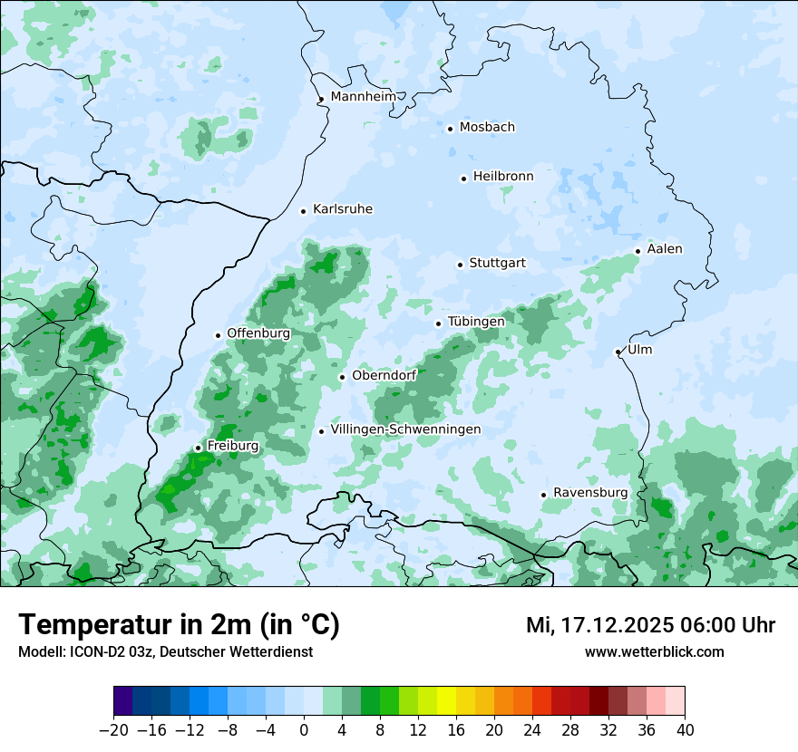 Modellkarten Temperatur