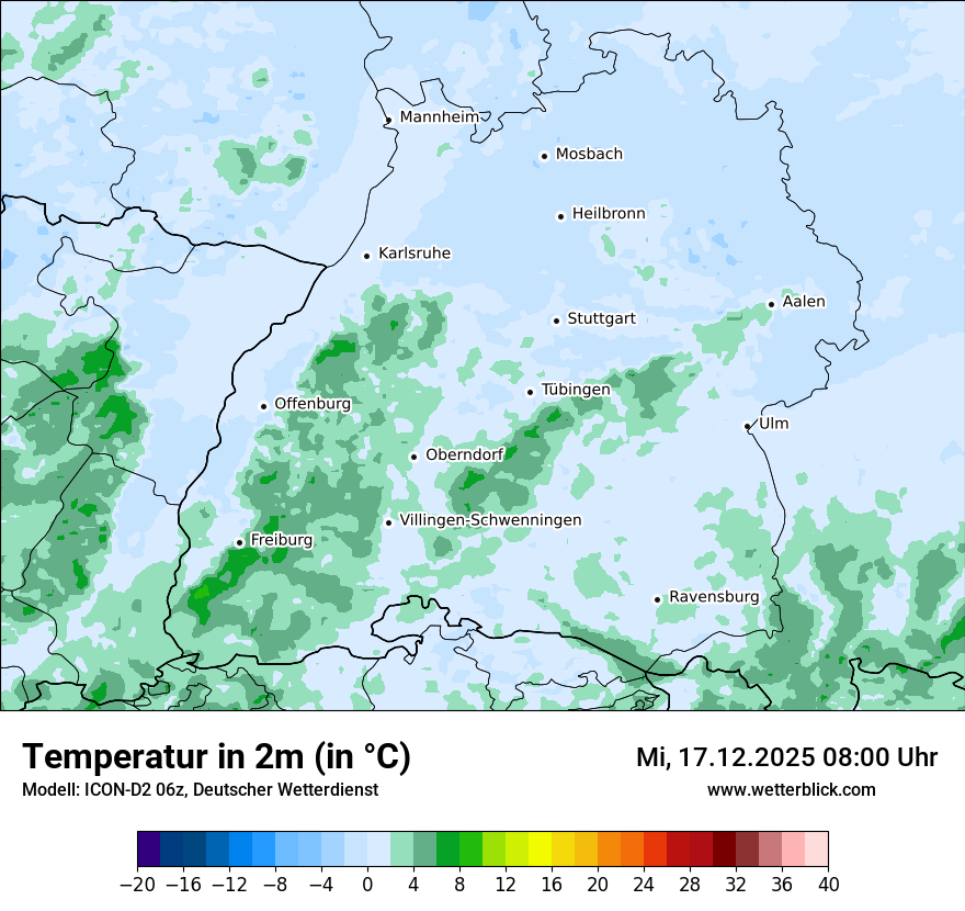 Modellkarten Temperatur