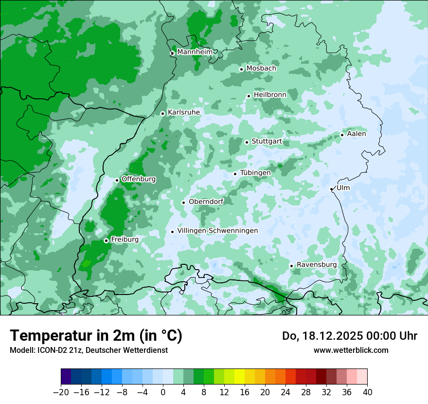 Modellkarten Temperatur