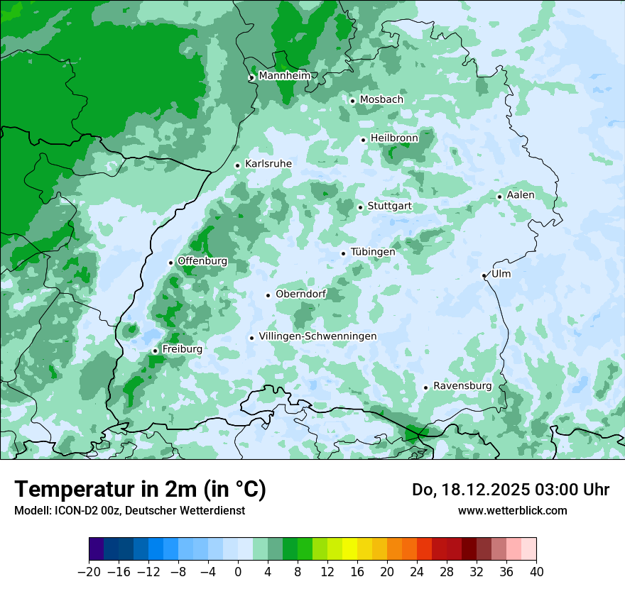 Modellkarten Temperatur