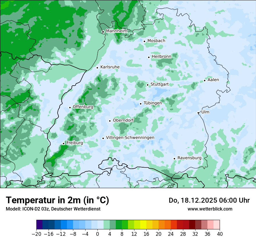 Modellkarten Temperatur