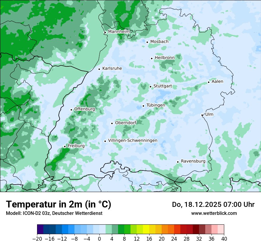 Modellkarten Temperatur