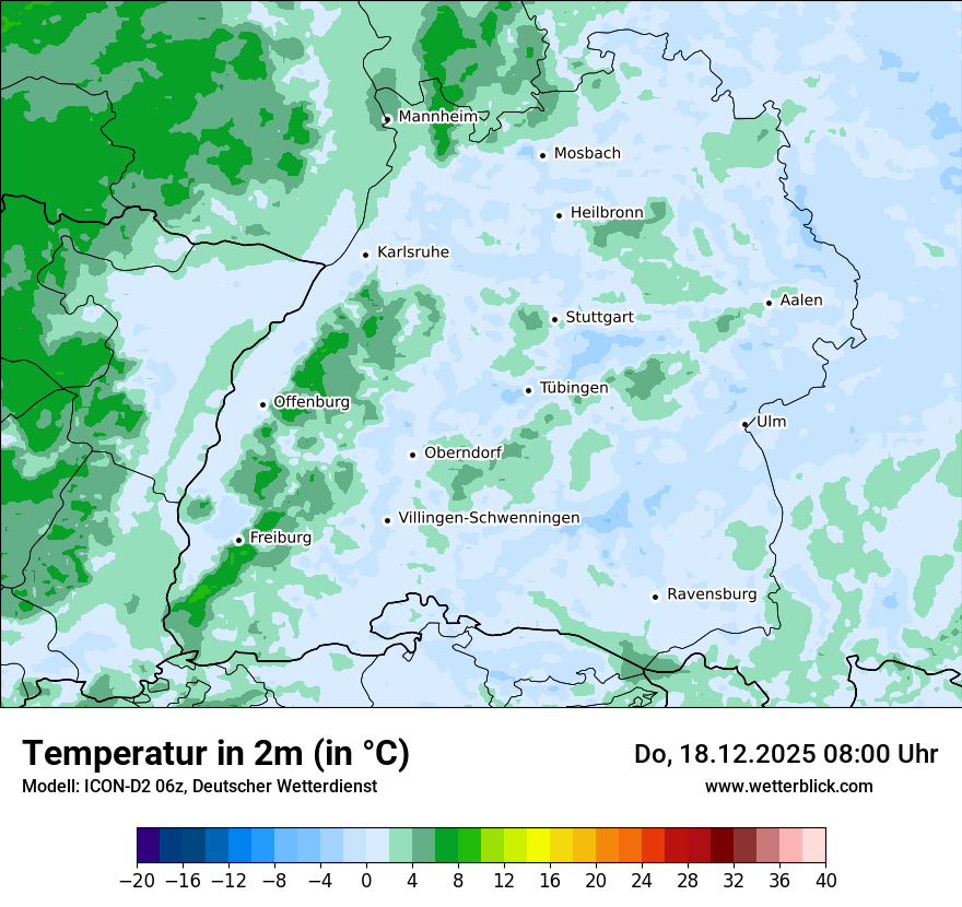 Modellkarten Temperatur