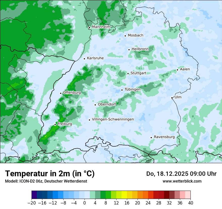 Modellkarten Temperatur