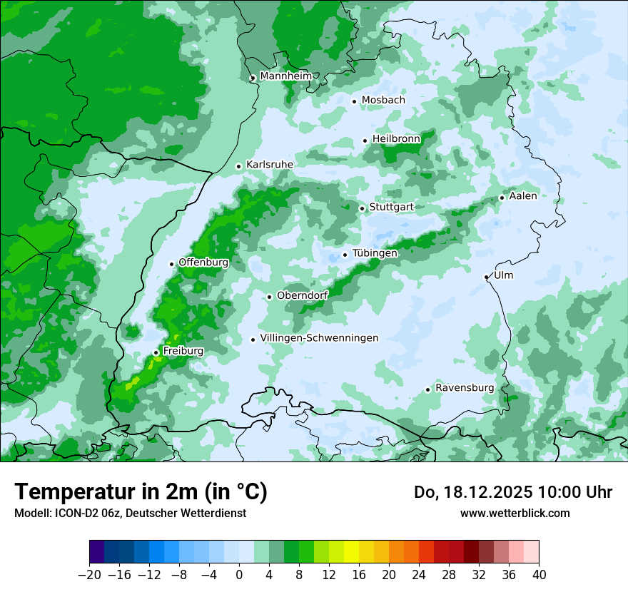 Modellkarten Temperatur