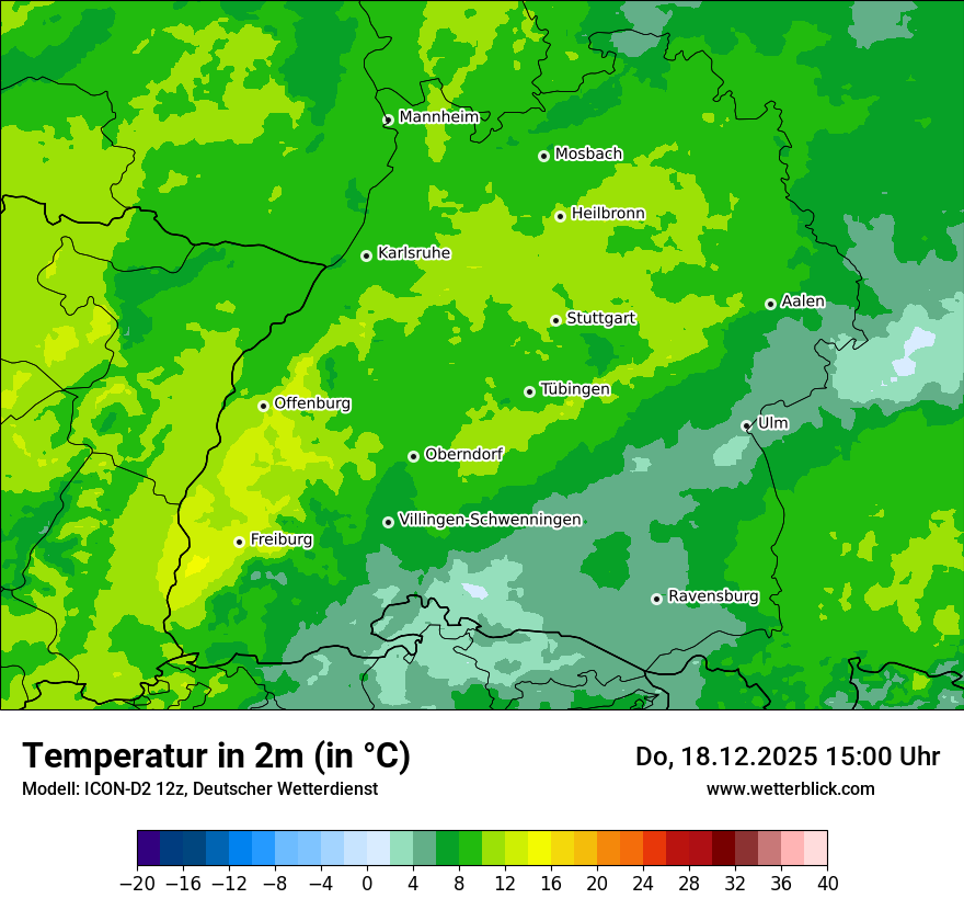 Modellkarten Temperatur