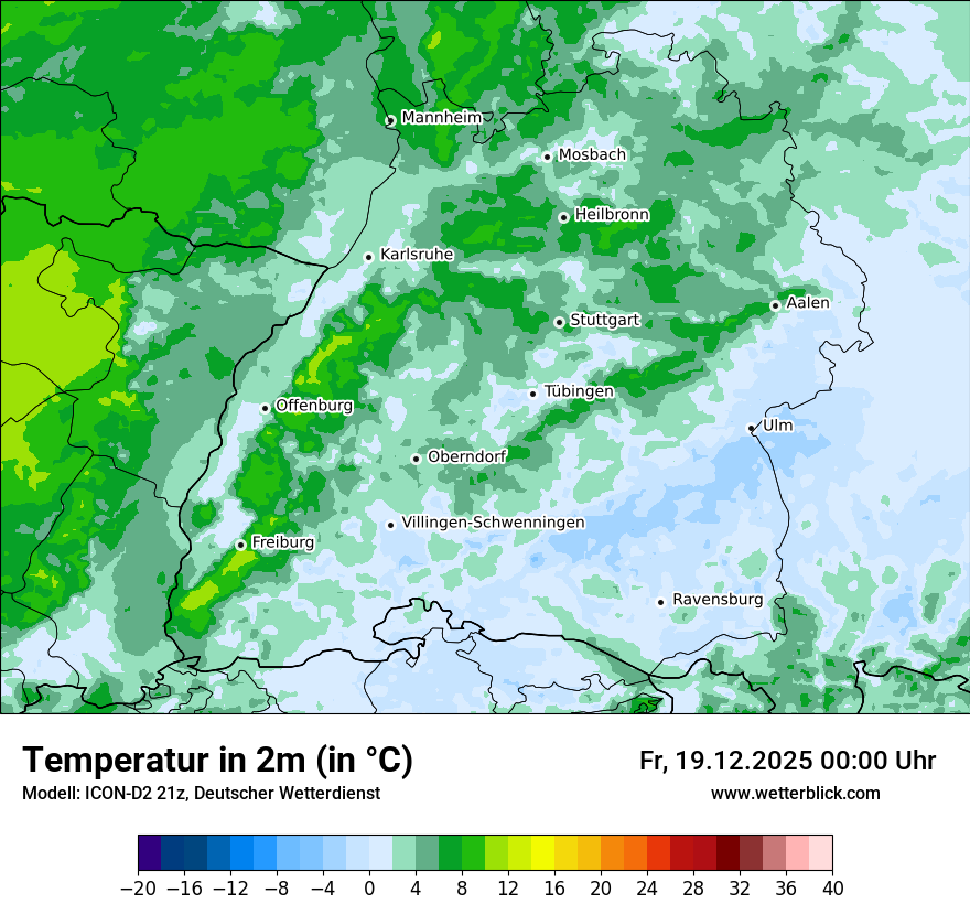 Modellkarten Temperatur