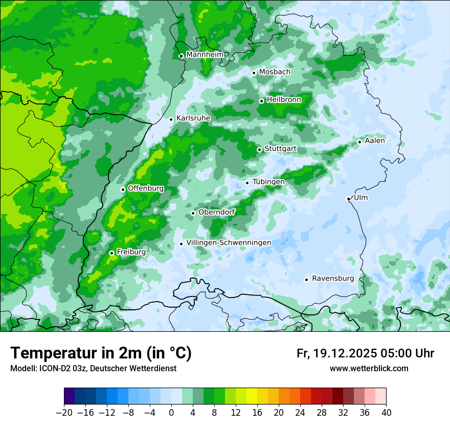 Modellkarten Temperatur