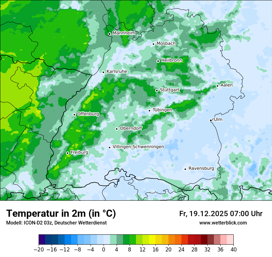 Modellkarten Temperatur
