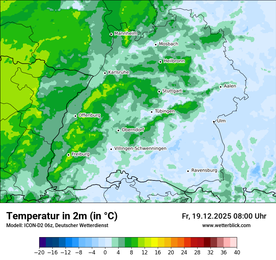 Modellkarten Temperatur