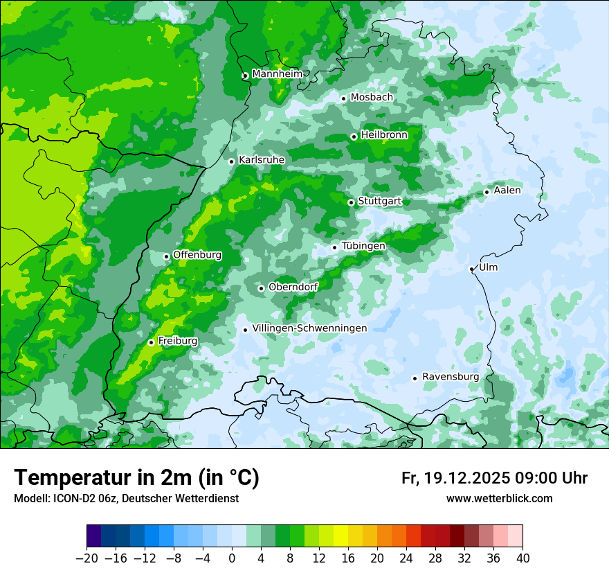 Modellkarten Temperatur