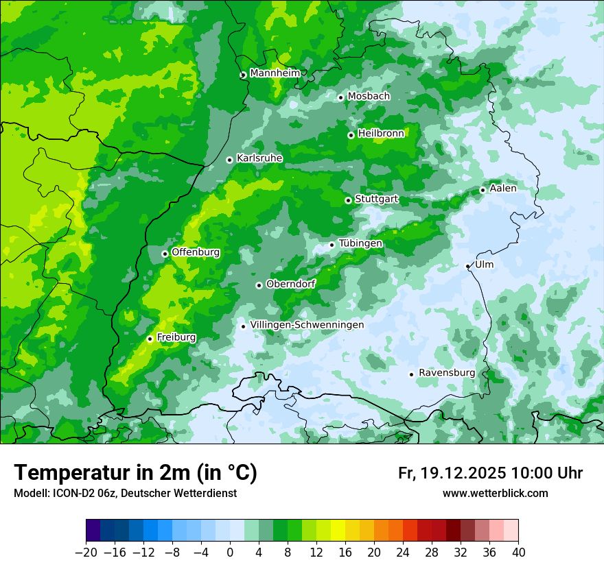 Modellkarten Temperatur