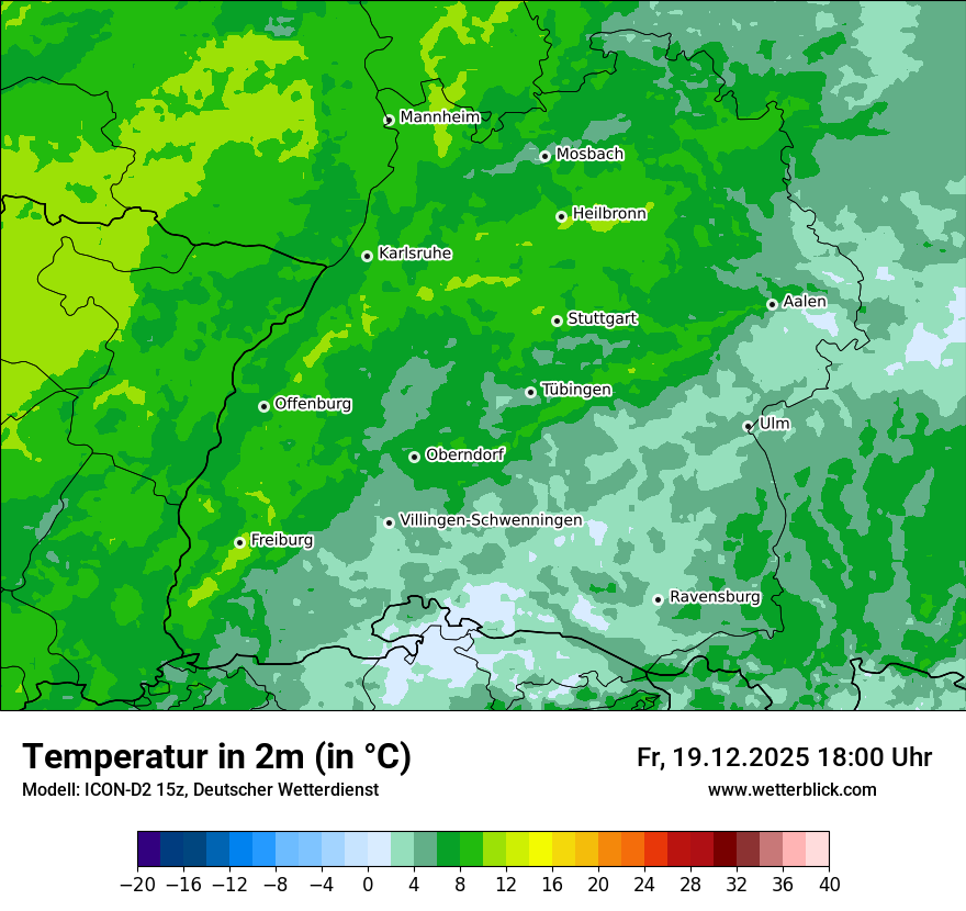 Modellkarten Temperatur