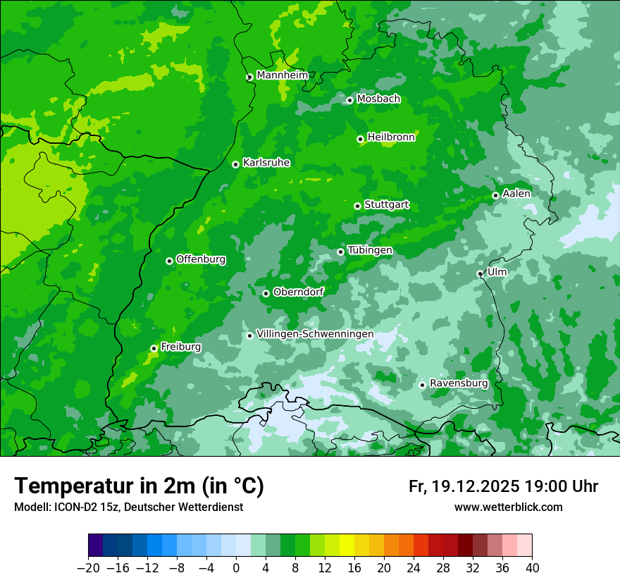 Modellkarten Temperatur