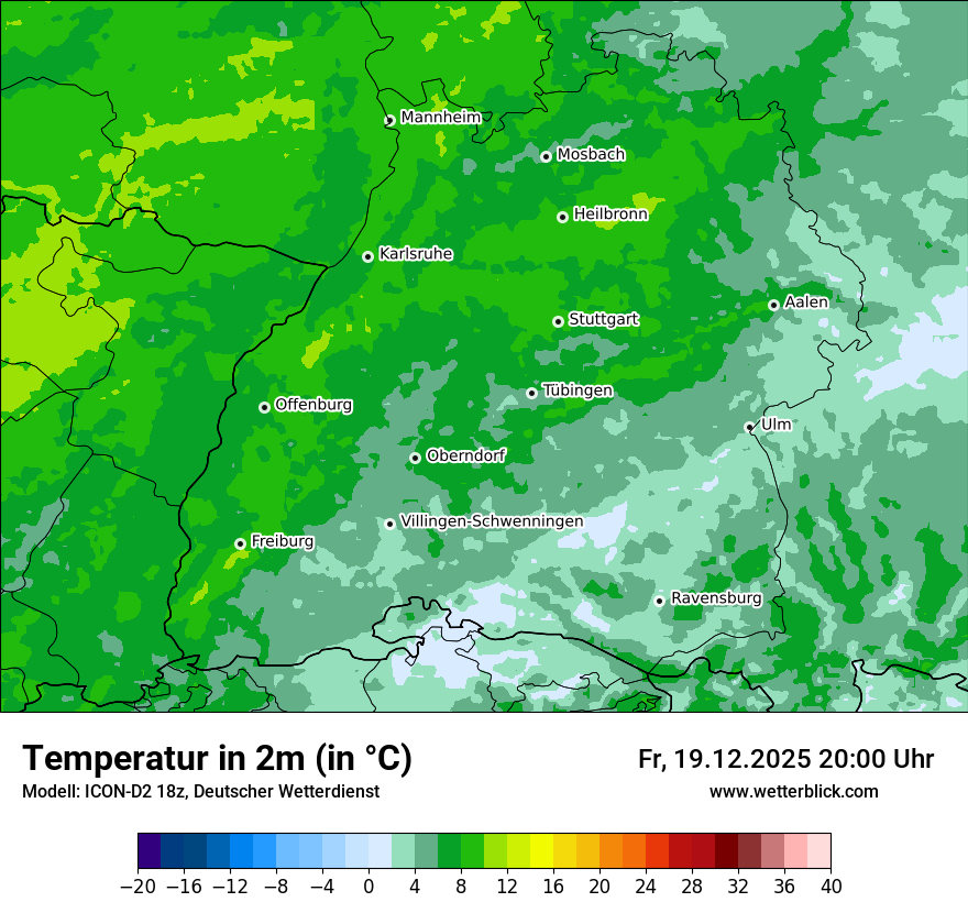 Modellkarten Temperatur