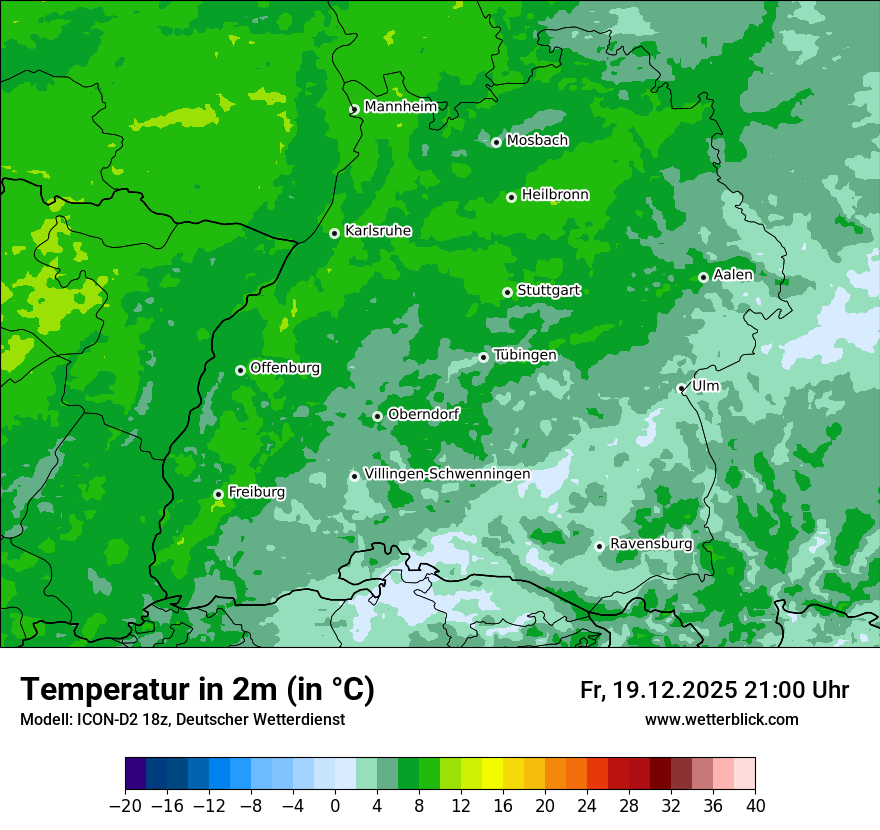Modellkarten Temperatur